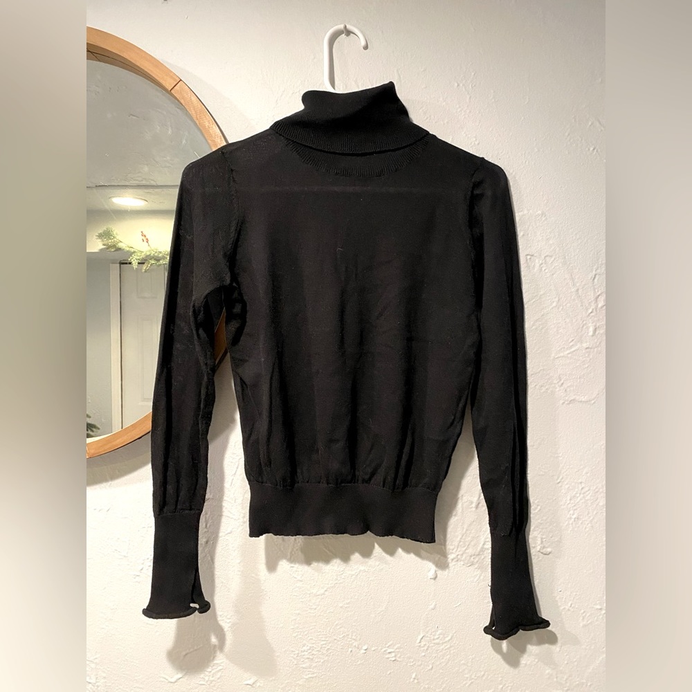 Zara Knit Woman Black Turtle Neck Sweater